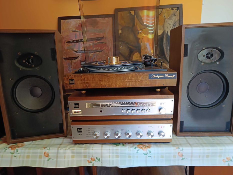 Dual wzmacniacz cv 40,tuner ct 15 ,gramofon 506,kolumny cl 143