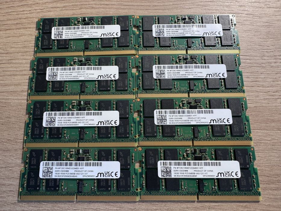 Micron 16GB DDR5 6400 CSODIMM (SO-DIMM) для ноутбуків -  MTC8C1084S1VC64BD1