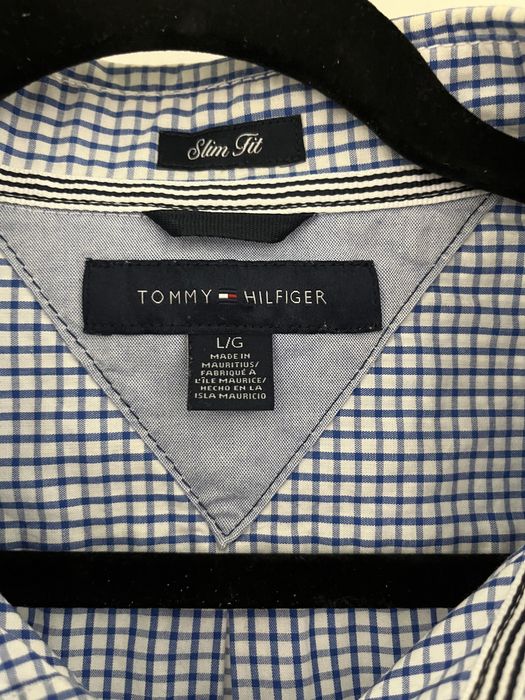 Koszula w biało-niebieską kratkę Tommy Hilfiger,r.L