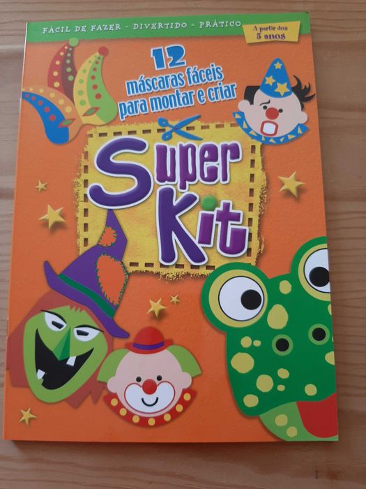 12 Máscaras fáceis de montar e criar Super Kit Porto Editora