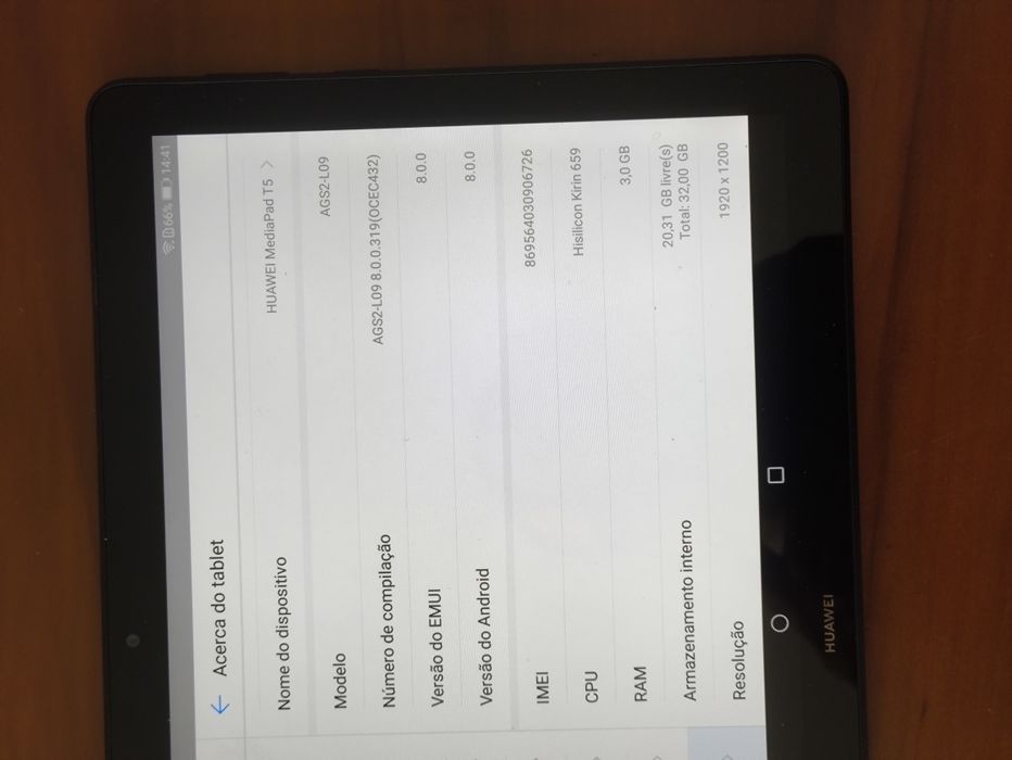 Tablet Huawei Matepad T5 3/32 = NOVO,caixa,película ecrã,220€ Worten