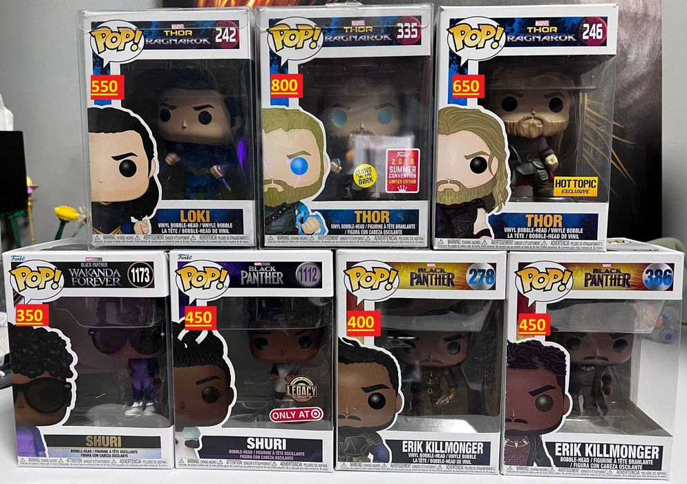 Продам колекцію Funko Pop фігурки Marvel Thor Ragnarok / Black Panther