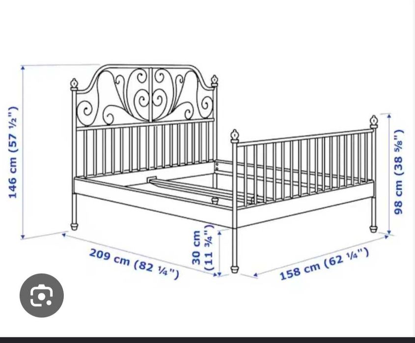 Cama Ikea Leirvik 160 × 200