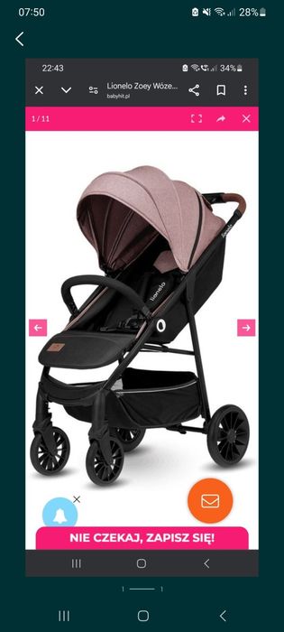 Spacerówka lionelo zoey rose pink