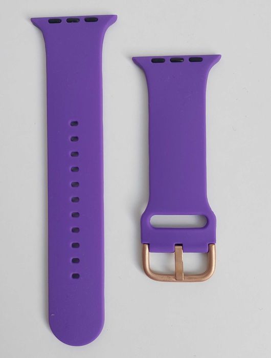 Fioletowy silikonowy pasek do zegarka smartwatch 38-49 mm