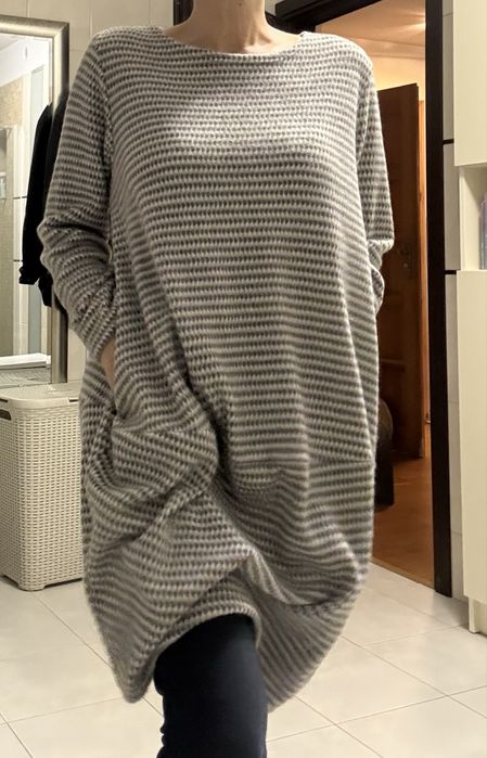 Oversize włoska sukienka extremalnie mieciutka