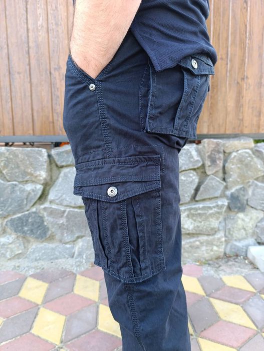 Штани чоловічі карго олива чорні сірі... iteno