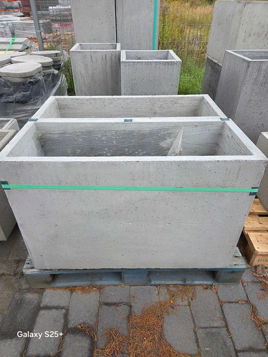 Donica 100x40x65, beton architektoniczny, mrozoodporna, szara