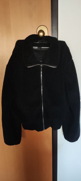 Casaco Teddy preto Xs