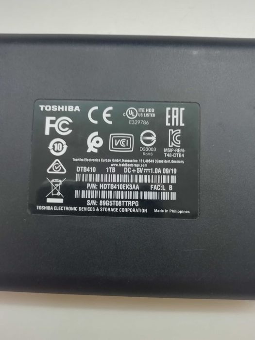 HD externo 1 T  Toshiba