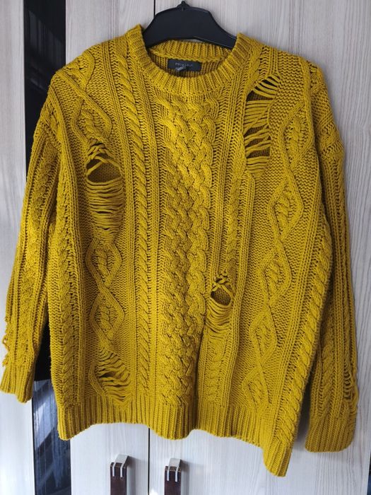 Sweter damski musztardowy  M