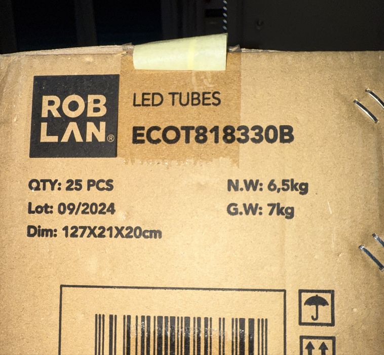 Lampadas led tube 1200mm e 15000mm Roblan