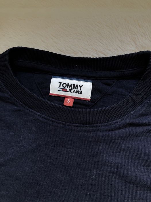 TOMMY JEANS (S) Hilfiger лонгслив мужской темно-синий оригинал