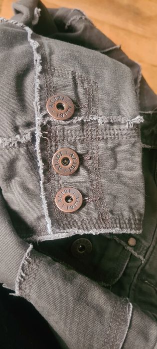 Krótka kurtka, brązowa, jeans, katana, bolerko