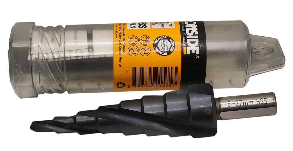 Wiertło do metalu stożkowe stopniowe Ironside 201575 HSS 6-27mm