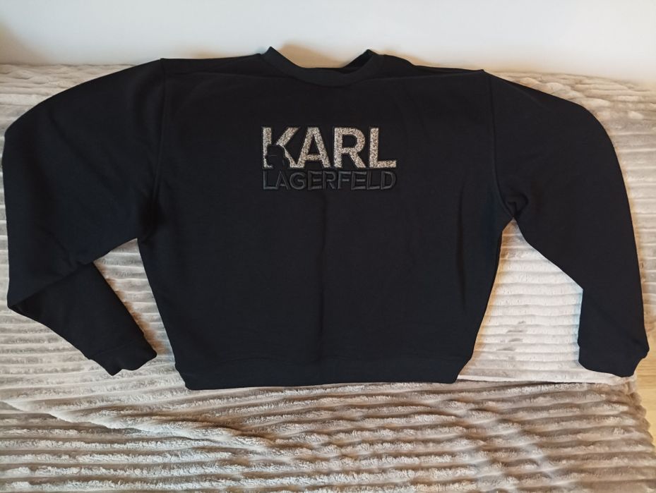 Karl Lagerfeld bluza męska czarna bez kaptura  XL