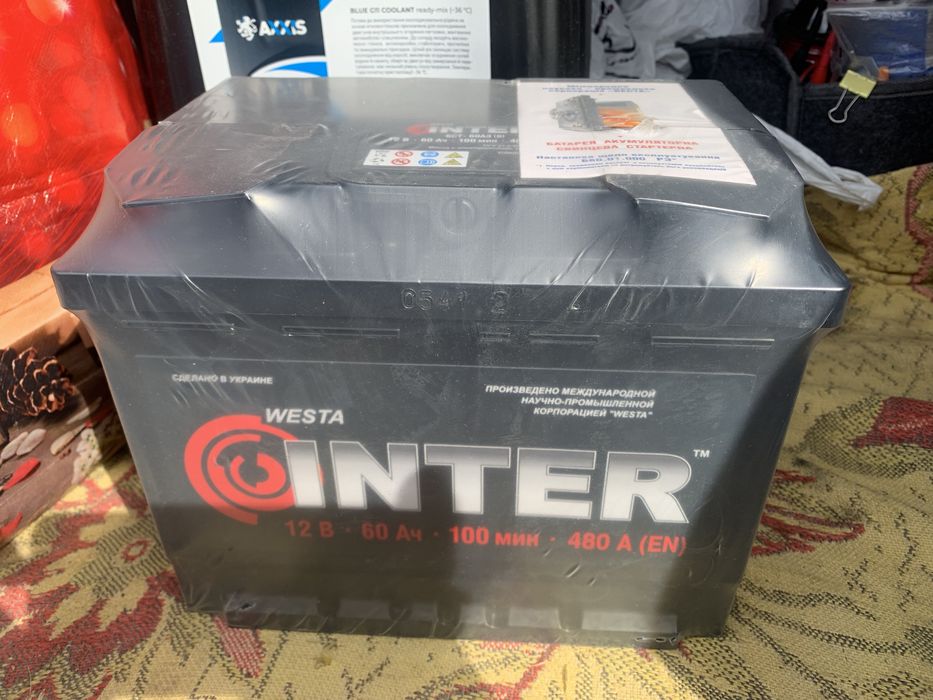 аккумулятор 60Ah,74Ah,100Ah INTER limited edition , 60Ач,74Ач,100Ач