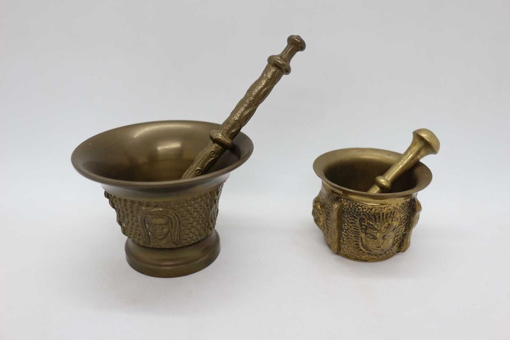 Antigo Almofariz em Bronze completo XIX