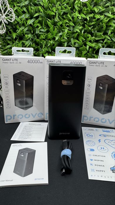 Качественный павербанк 40000 mAh 22.5W Proove с гарантией 12 месяцев