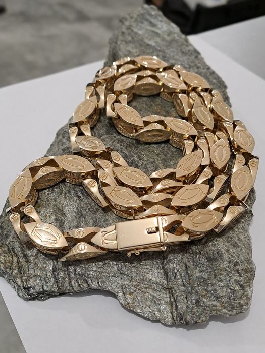 Złoty łańcuszek splot Cartier 261 G JEDYNY 585 Nowy