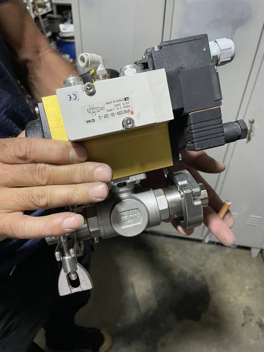 Válvula pneumática inox com atuador