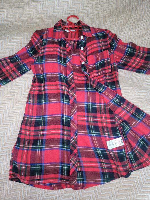 Рубашка в клітинку, не тепла, приємна на дотик