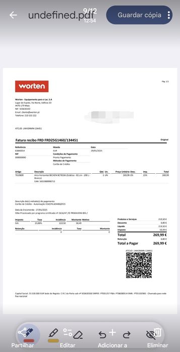 Arca horizontal becken