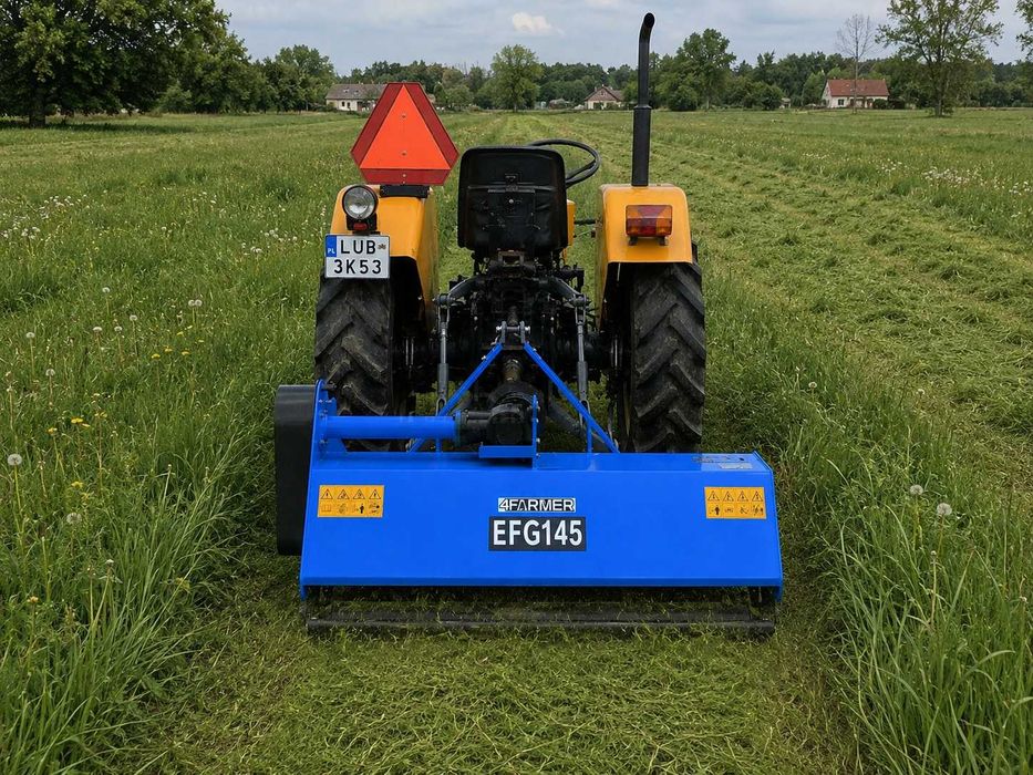 Kosiarka bijakowa 4FARMER EFG 145 | Mulczer do ciągnika Ursus C-330, C-360 T-25 Rusek | 145 cm Kosiarka mulczer na wałek WOM