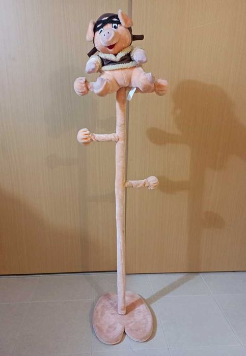 Bengaleiro Vertical Peluche Porquinho Rosa