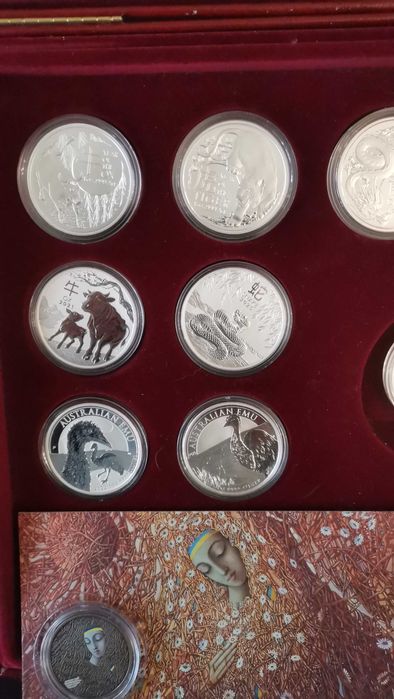 1 доллар серебро Австралия 2019 птицы.