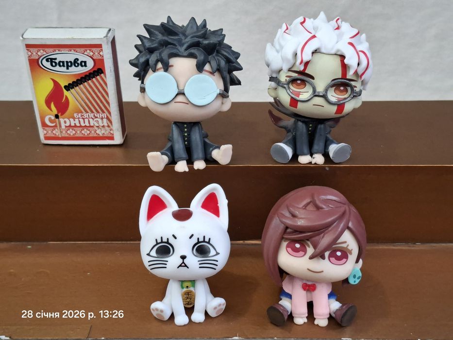 Набор фигурок 4 шт Дандадан Dandadan Окарун Турбо бабка Аясэ Момо Кэн