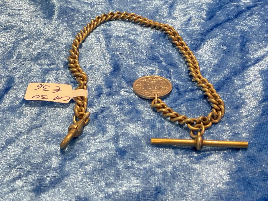 Corrente para relógio de bolso 30 cm fob.silver plated