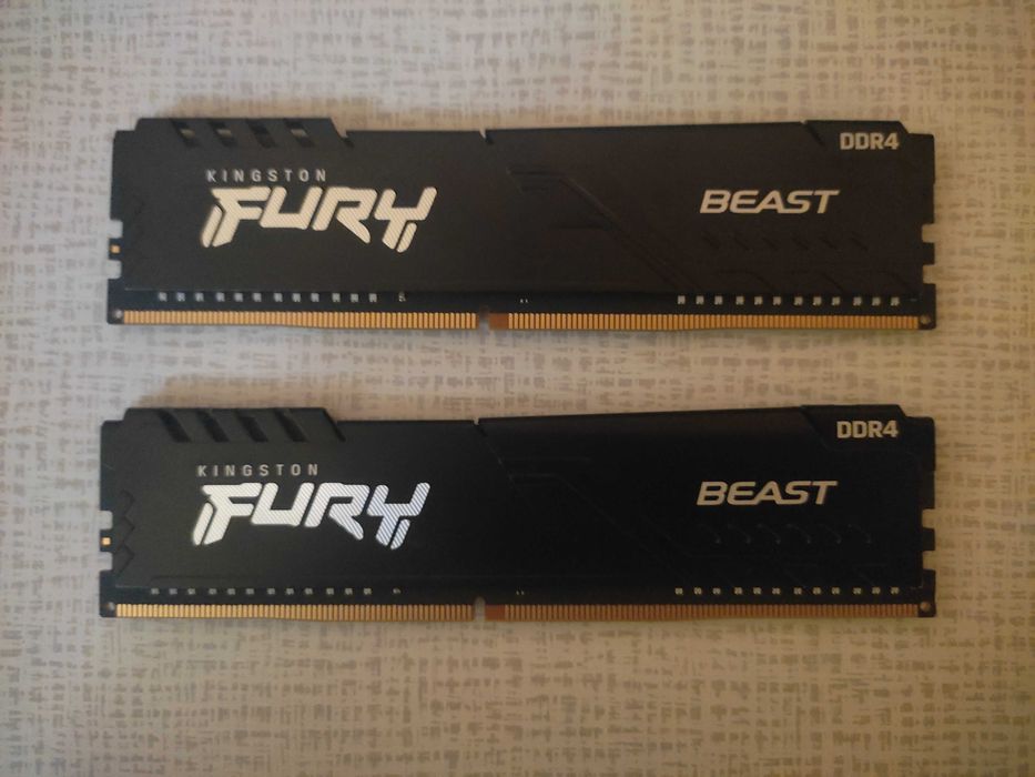 Оперативна пам'ять DDR4 16GB (2х8Gb) 3200MHz Kingston Fury Beast
