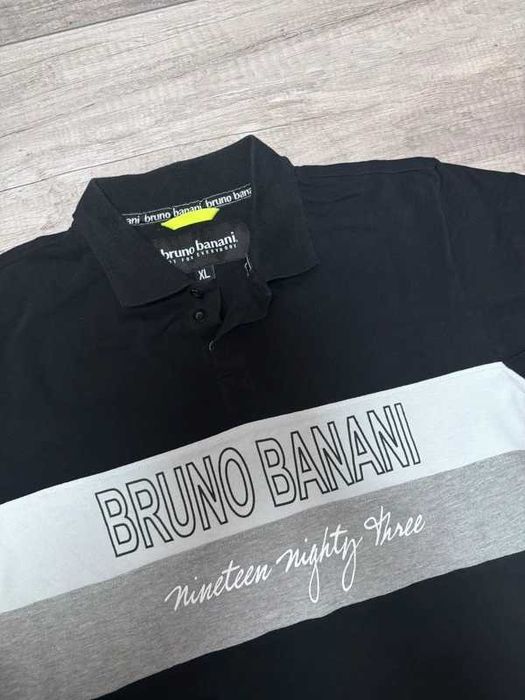 Męskia Koszulka Polo T-Shirt Bruno Banani XL Czarne