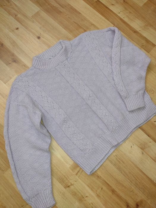 Sweter damski lilowy L