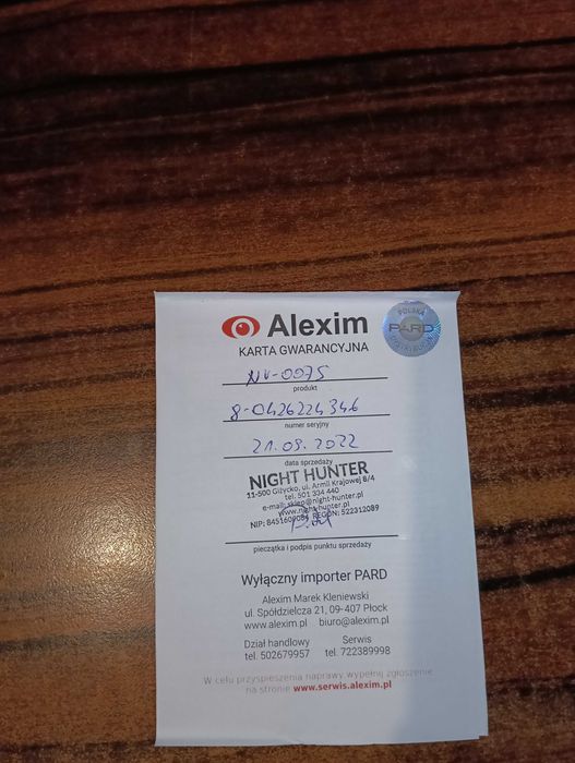 Urządzenie noktowizyjne