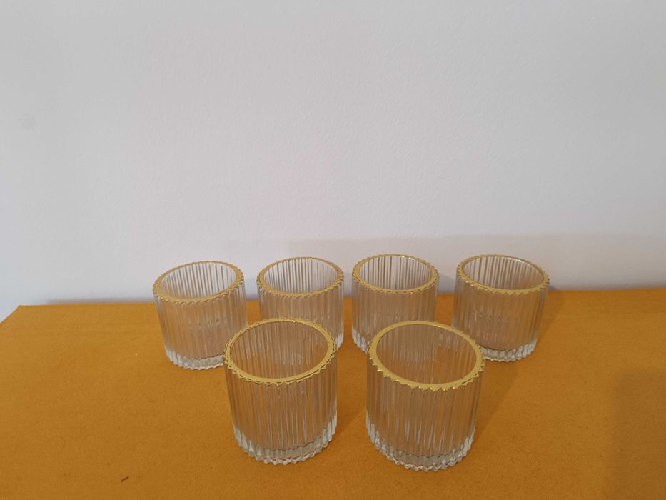 Conjunto de 6 copos para velas