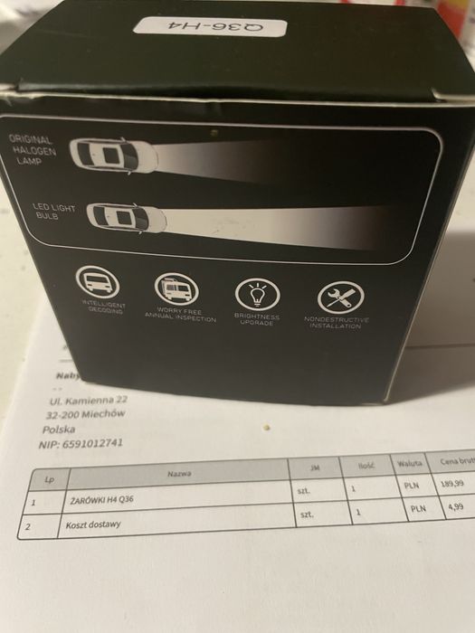 Żarowki H4 Led Homologacja + 1000 - 80W - 12V