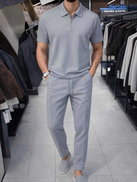 Весняний чоловічий костюм трикотаж/Весенний мужской костюм мод 1030