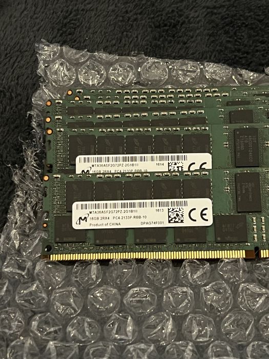 20× Micron 16 GB DDR4 ECC RDIMM 2133 MHz PC4-2133P