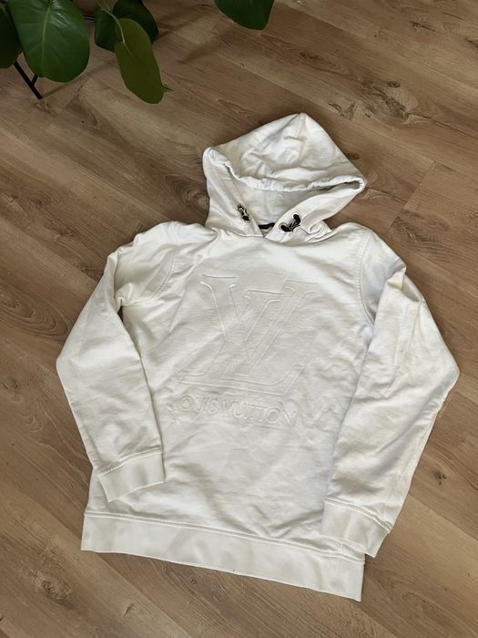 Bluza Louis Vuitton z kapturem biała kremowa