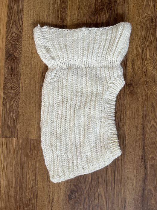 Czapka komin handmade M wełna moher