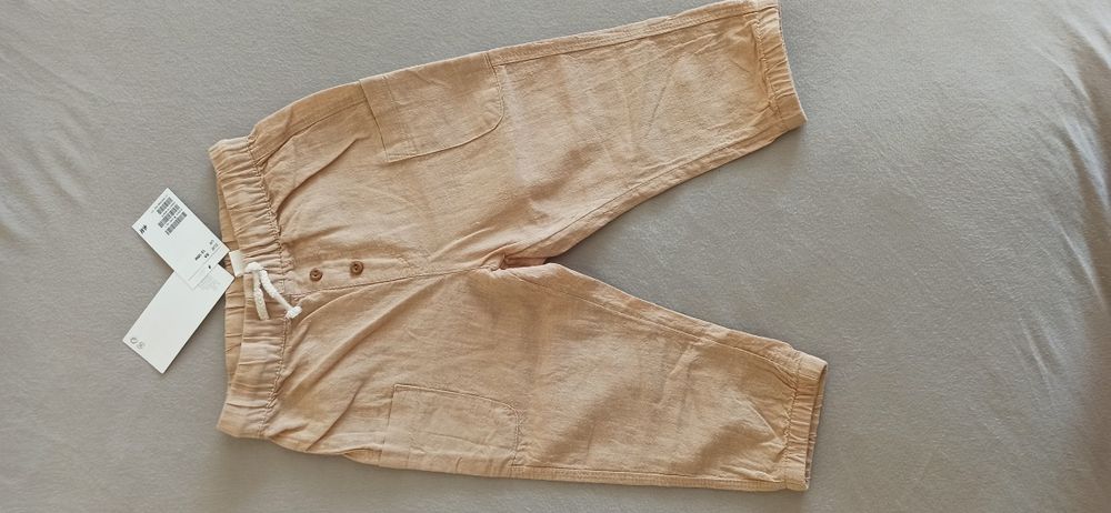 Lniane spodnie chłopięce r.86 h&m