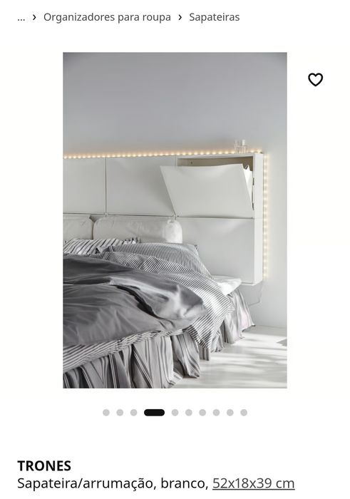 Sapateira branca Ikea Trones