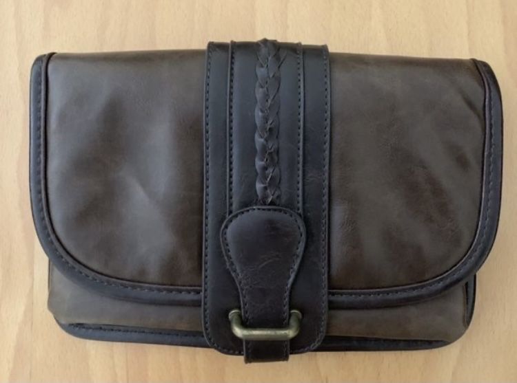 Clutch missangas com brilhantes/Clutch castanha