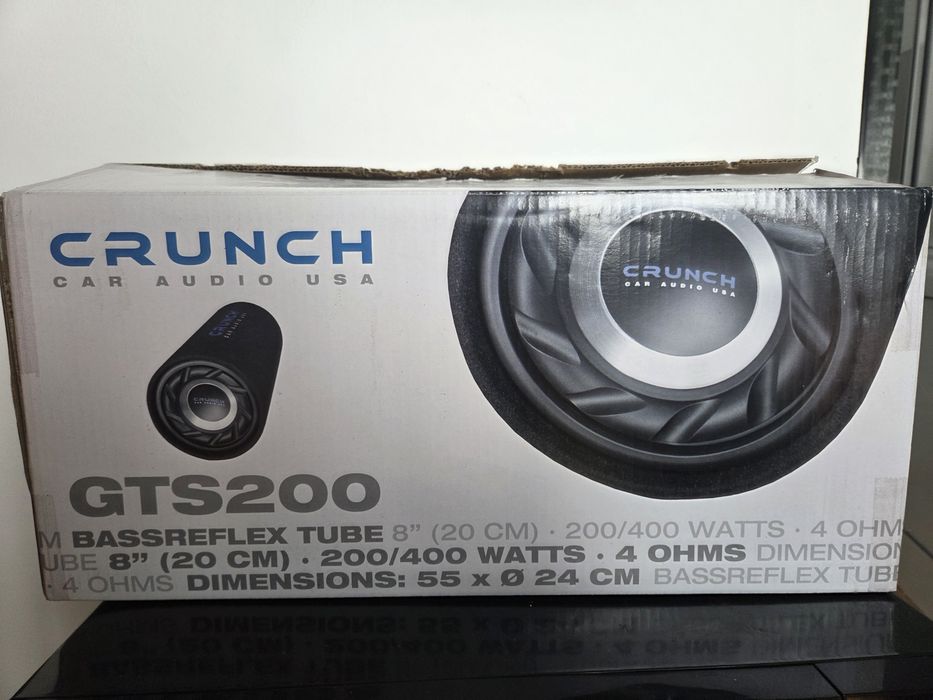 Subwoofer Crunch GTS200 (Bassreflex Tube de 8 polegadas)
