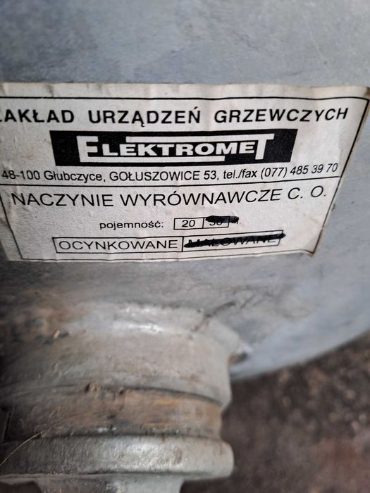 naczynie wyrównawcze 20 litry o.c. prod.Elektromet używane