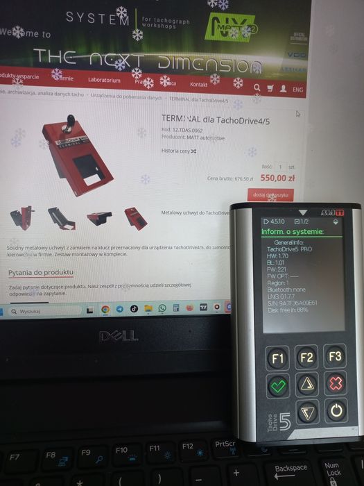 Czytnik kart kierowcy tachografu analiza TachoDrive5 PRO + terminal