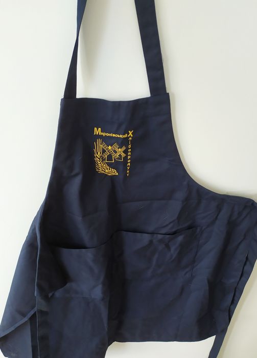 СИНИЙ Фартук повар шеф повара вышивка Миронівський хлібопродукт МХП