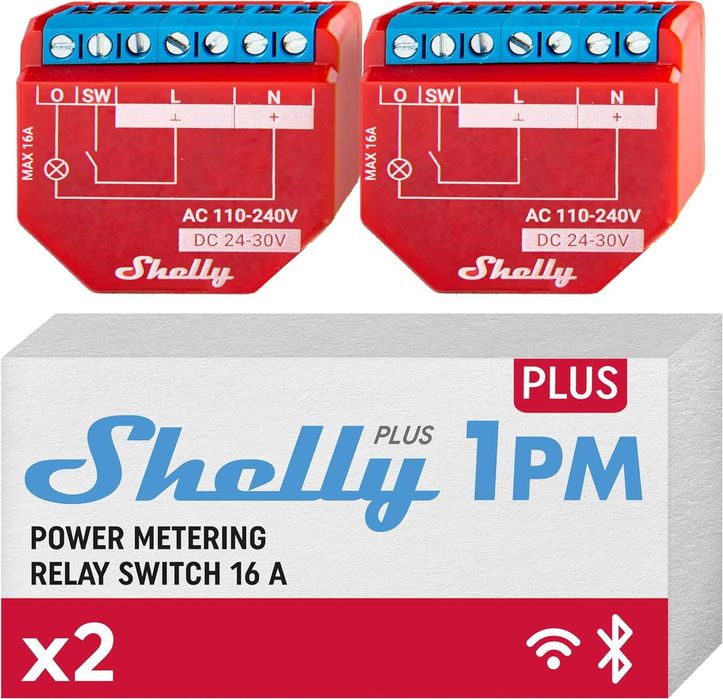 Shelly Plus 1PM  (2 Pack)